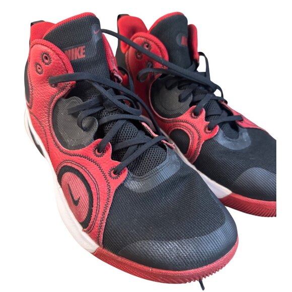 Size 13 Nike Fly By Mid 2 Mens Size 13 Black Red Basketball Shoes Sneakers .LOGO - Picture 2 of 16